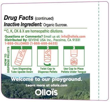 Ollois Silicea 30C Organic, Lactose-, Kosher Homeopathic Medicine, 80 Pellets (Pack Of 3)
