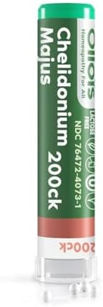 Ollois Chelidonium Majus 200Ck Organic, Lactose-, Vegan, Homeopathic Medicine, 80 Pellets (Pack Of 1) Ollois Chelidonium Majus 200Ck Organic, Lactose-, Vegan, Homeopathic Medicine, 80 Pellets (Pack Of 1)