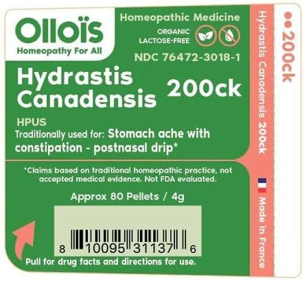 Ollois Ipecacuanha 200Ck Organic, Lactose-, Vegan, Homeopathic Medicine, 80 Pellets (Pack Of 1)