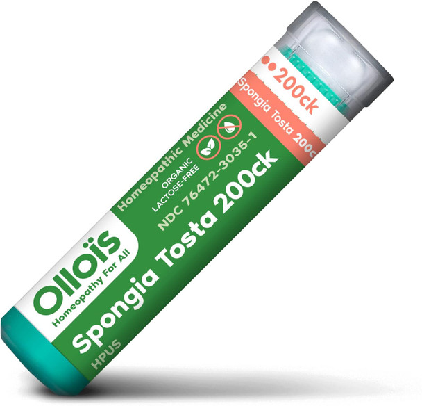 Ollois Spongia Tosta 200Ck Organic & Lactose- Homeopathic Medicine, 80 Pellets (Pack Of 1) Ollois Spongia Tosta 200Ck Organic & Lactose- Homeopathic Medicine, 80 Pellets (Pack Of 1)