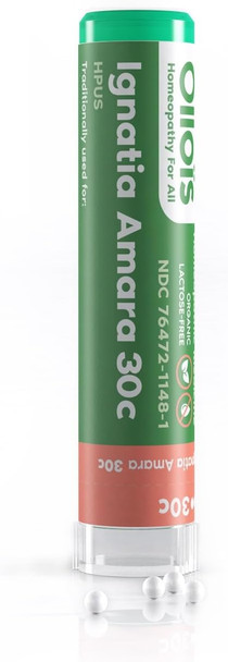 Ollois Ignatia Amara 30C, Organic, Lactose- Homeopathic Medicine, 80 Pellets (Pack Of 1) Ollois Ignatia Amara 30C, Organic, Lactose- Homeopathic Medicine, 80 Pellets (Pack Of 1)