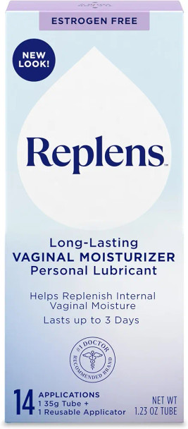 Replens Long Lasting Vaginal Moisturizer for Vaginal Dryness with Reusable Applicator Doctor Recommended & Estrogen-Free 14 Applications
