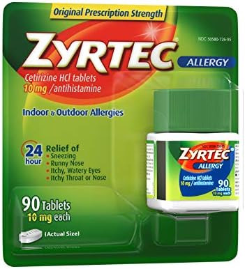 Zyrtec 24 Hour Allergy Relief Tablets - 10Mg, 90 Ct