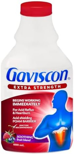 Gaviscon Heartburn Relief, Extra Strength Liquid Fruit 600 Ml Gaviscon Heartburn Relief, Extra Strength Liquid Fruit 600 Ml