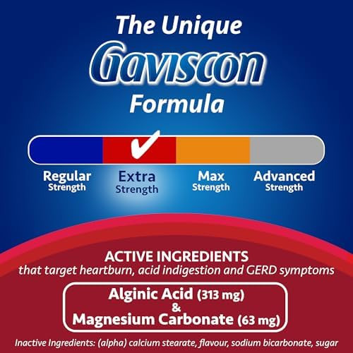 Gaviscon Extra Strength Orange Burst 60 Chewable Foamtabs
