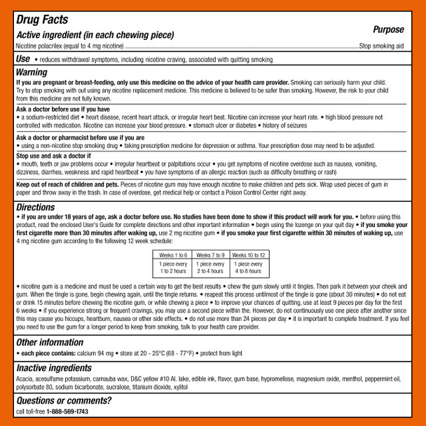 Nicorette Gum 4 Mg Kit Fruit Chill 100