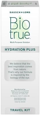 Biotrue Contact Lens Solution, Multi-Purpose Solution For Soft Contact Lenses, Lens Case Included, 2 Fl Oz Travel Size (Pack Of 6)