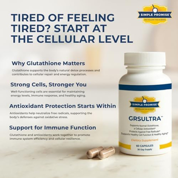 Simple Promise Grs Ultra - Glutathione Supplement With Nac 600Mg N-Acetyl Cysteine, Selenium 200Mcg & Red Orange Complex - Antioxidant & Cellular Support For Men & Women - 30 Days Supply Simple Promise Grs Ultra - Glutathione Supplement With Nac 600Mg N-Acetyl Cysteine, Selenium 200Mcg & Red Orange Complex - Antioxidant & Cellular Support For Men & Women - 30 Days Supply