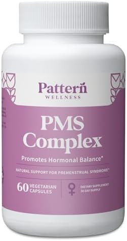 Pattern Wellness Pms Complex – Monthly Cycle Wellness Support – With Vitamin B6, Magnesium & Herbal Extracts – 60 Vegan Capsules