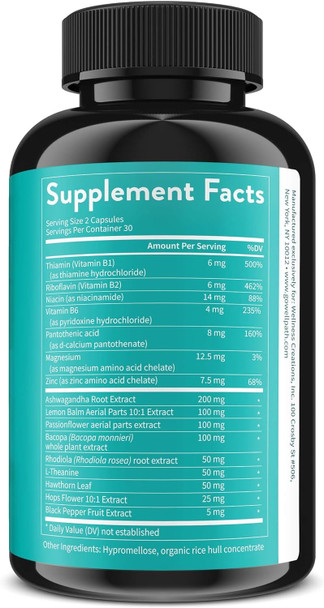 Wellpath Zen Stress Relief Supplement + Mood Support (180 Ct) Calm, Stress & Energy Aid Ashwagandha Root, Rhodiola Rosea, L-Theanine, Lemon Balm Herbal Capsules