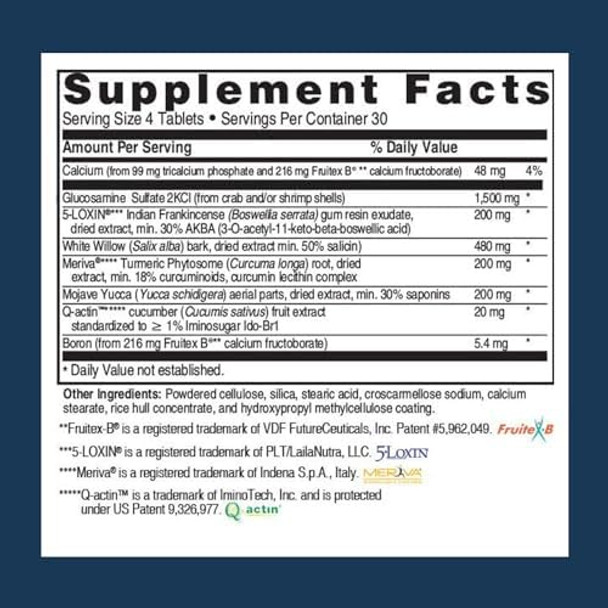 Advanced Joint Support Supplement, Relieve Joint Discomfort, Calcium, Glucosamine, 5-Loxin, Manufactured In The Usa, 120 Tablets Advanced Joint Support Supplement, Relieve Joint Discomfort, Calcium, Glucosamine, 5-Loxin, Manufactured In The Usa, 120 Tablets