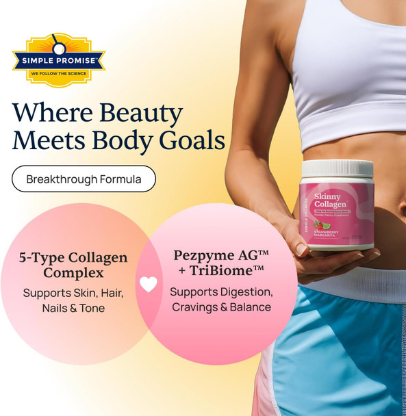 Skinny Collagen Weight Loss Supplement - Hydrolyzed Multi-Collagen Peptides Powder Drink - Types I, Ii, Iii, V, X - Supports Fat Burning & Weight Goals For Women - 30 Servings - Strawberry Margarita Skinny Collagen Weight Loss Supplement - Hydrolyzed Multi-Collagen Peptides Powder Drink - Types I, Ii, Iii, V, X - Supports Fat Burning & Weight Goals For Women - 30 Servings - Strawberry Margarita