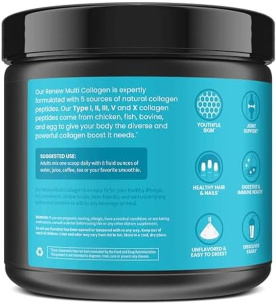 Wellpath Re Multi Collagen Protein Powder For Women Hair, Nails, Skin Hydrolyzed Grass-Fed Bovine, Marine, & Chicken Sources Collagen Peptides Types I, Ii, Iii, V, X 11 Oz 40 Servings Wellpath Re Multi Collagen Protein Powder For Women Hair, Nails, Skin Hydrolyzed Grass-Fed Bovine, Marine, & Chicken Sources Collagen Peptides Types I, Ii, Iii, V, X 11 Oz 40 Servings