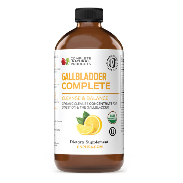 Complete Natural Products Gallbladder Complete 8Oz Organic Liquid Concentrate  Digestive Vinegar Bitters Supplement