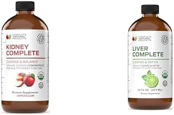 Complete Natural Products Kidney Complete 16Oz & Liver Complete 16Oz Bundle