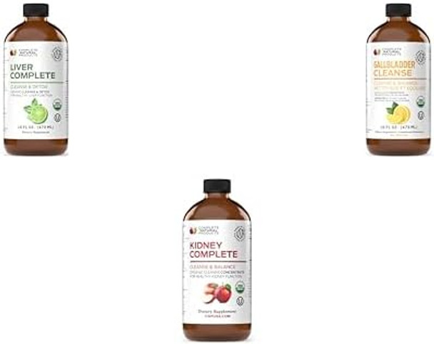 Complete Natural Products Liver Complete 16Oz, Gallbladder Complete 16Oz & Kidney Complete 16Oz Bundle Complete Natural Products Liver Complete 16Oz, Gallbladder Complete 16Oz & Kidney Complete 16Oz Bundle