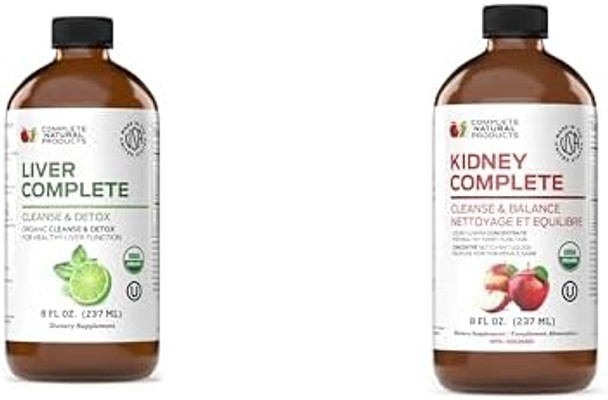 Complete Natural Products Liver Complete 8Oz & Kidney Complete 8Oz Bundle