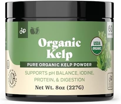 Complete Natural Products Organic Kelp Powder Supplement - Bulk Raw, Dry, Pure Sea Kelp Seaweed Powder 8Oz 75 Serving Thyroid, Iodine, & Digestion