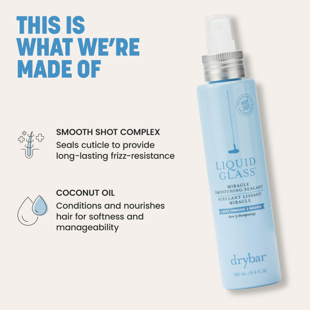 Drybar Liquid Glass Moisture-Rich Miracle Smoothing Sealant  Fine to Medium Hair  6.4 Fl Oz (Pack of 1)
