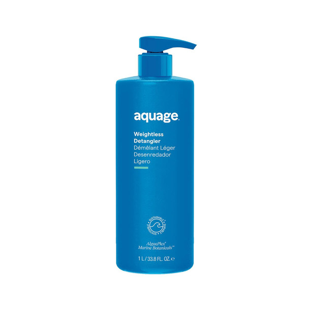 Aquage Weightless Detangler Ultra-Light Conditioner Hydrates And Restores Moisture Without Weighing Hair Down Eliminates Tangles 33.8 Oz