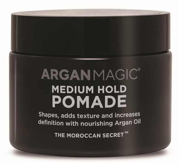 Argan Magic Medium Hold Pomade With Argan Oil  Shapes Adds Texture Increases Definition  Made In Usa Paraben  Cruelty  (8 Oz)