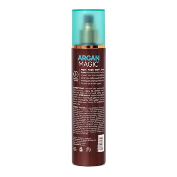 Argan Magic Anti-Frizz Blow Dry Spray – Protects Against Humidity & Tames Frizz  Adds Glossy Shine & Softness  Paraben- Cruelty-  Made In Usa (8 Oz) Argan Magic Anti-Frizz Blow Dry Spray – Protects Against Humidity & Tames Frizz  Adds Glossy Shine & Softness  Paraben- Cruelty-  Made In Usa (8 Oz)