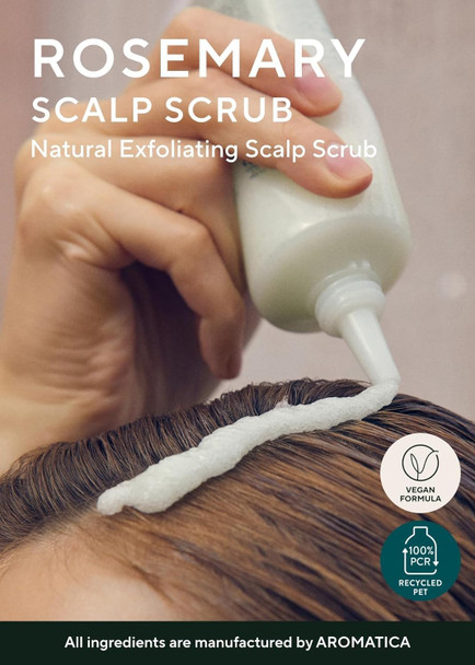 Aromatica Rosemary Scalp Scrub 5.82Oz / 165G Scalp Treatment Scalp Exfoliator With Salt Scrub For Oily Scalp Dandruff Build Up Remover