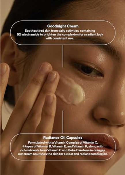 Aromatica Glow Vita Goodnight Cream Orange & Neroli - Night Cream Moisturizer For Face & Neck  Anti Aging Wrinkle Cream With Vitamin C 5% Niacinamide (3.1Fl Oz/90G)