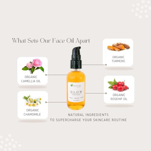 Aspen Kay Naturals Glow - Turmeric & Rosehip Face Oil Natural & Organic Face Moisturizer With Turmeric Camellia Sea Buckthorn And Chamomile - Facial Serum - 2 Oz