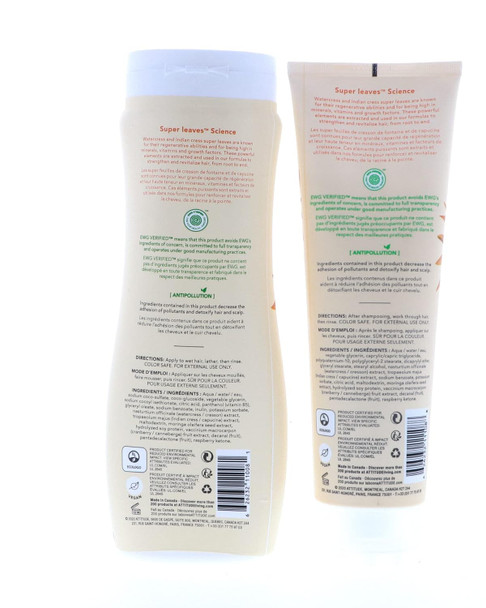 Attitude Super Leaves Moisture Rich Shampoo & Conditioner Bundle With Quinoa Vitamin B5 Jojoba Indian Cress Watercress & Jasmine Guava 16 + 8 Fl Oz 2 Count