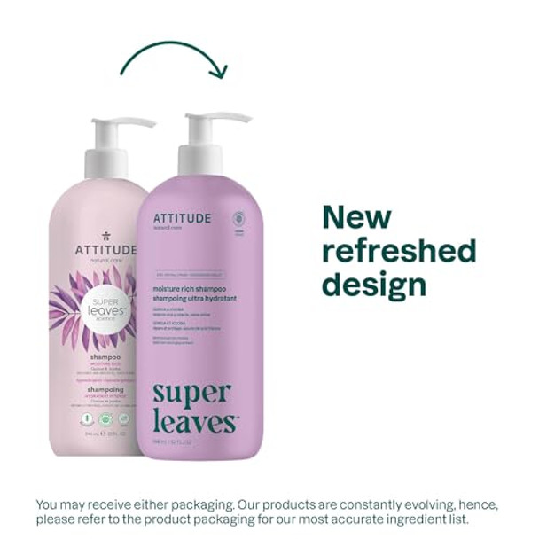 Attitude Moisture Rich Hair Shampoo Ewg Verified For Dry And Damaged Hair Naturally Derived Ingredients Vegan And Plant Based Quinoa And Jojoba 32 Fl Oz