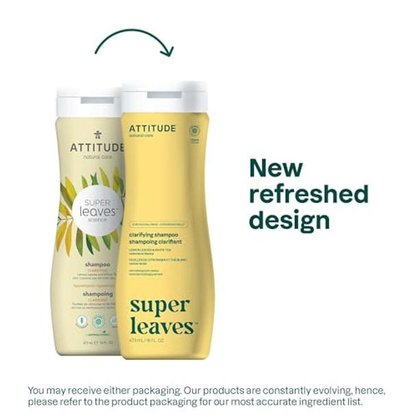 Attitude Clarifying Hair Shampoo Ewg Verified Restores Shine Naturally Derived Ingredients Vegan And Plant Based Lemon Leaves And White Tea 16 Fl Oz Attitude Clarifying Hair Shampoo Ewg Verified Restores Shine Naturally Derived Ingredients Vegan And Plant Based Lemon Leaves And White Tea 16 Fl Oz