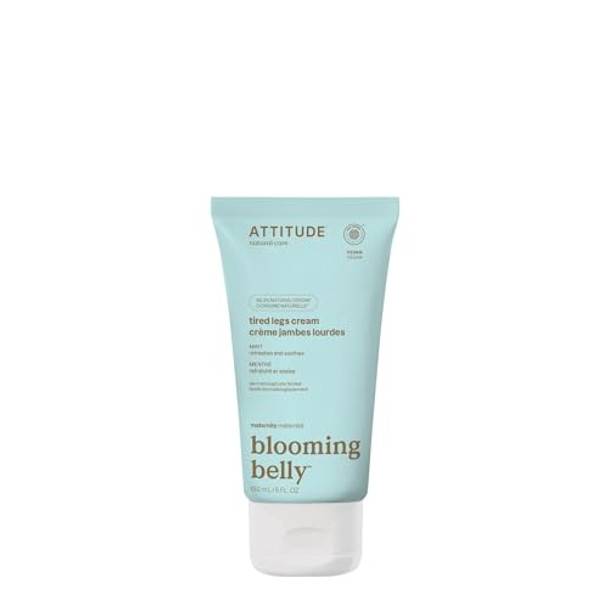 Attitude Pregnancy Tired Legs Cream Ewg Verified Dermatologically Tested Plant And Mineral-Based Vegan Maternity Products Soothing And Refreshing Mint 5 Fl Oz