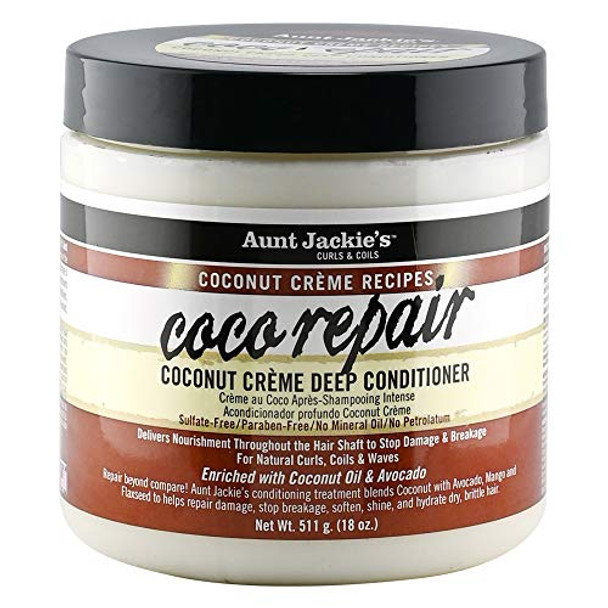 Aunt Jackie'S Coconut Crème Recipes Coco Repair Deep Hair Conditioner Delivers Nourishment Stops Damage Breakage For Natural Curls 18 Oz Aunt Jackie'S Coconut Crème Recipes Coco Repair Deep Hair Conditioner Delivers Nourishment Stops Damage Breakage For Natural Curls 18 Oz