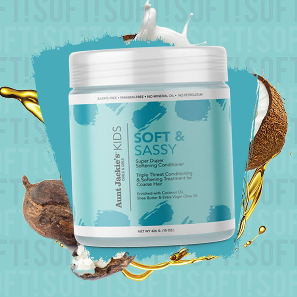 Aunt Jackie'S Kids Soft And Sassy Super Duper Hair Softening Conditioner Helps Strengthen Hair For Healthier Growth 15 Oz Aunt Jackie'S Kids Soft And Sassy Super Duper Hair Softening Conditioner Helps Strengthen Hair For Healthier Growth 15 Oz