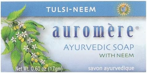 Auromere Ayurvedic Bar Soap With Neem Tulsi-Neem 0.6 Oz (17 Gm)