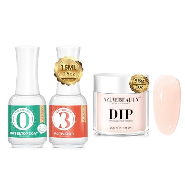 Azurebeauty Translucent Dip Powder Clear Dip Powder Liquid Sets Clear 15Ml Dipping Powder Sets