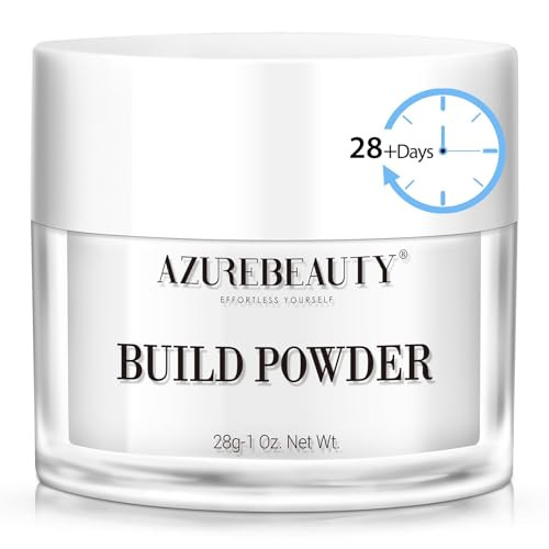 Azurebeauty Clear Dip Powder For Nails Essential Dipping Build Powder For 28+ Long-Lasting Nail Art Manicure Salon Diy At Home With Transparent Crystal Color 28G/1Oz