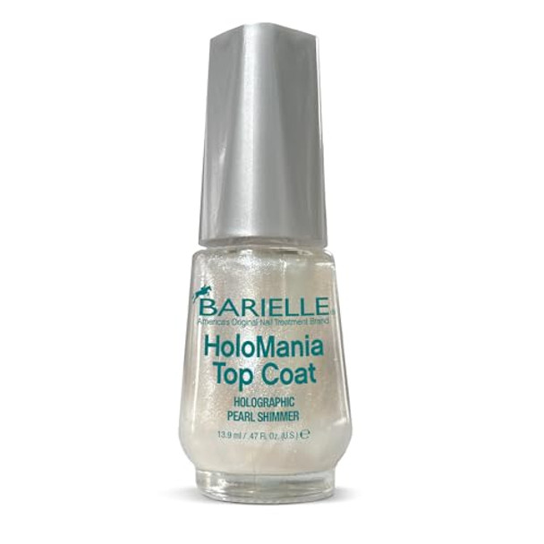 Barielle Holomania Top Coat - Holographic Pearl Shimmer .47 Oz - Holographic Top Coat Nail Polish