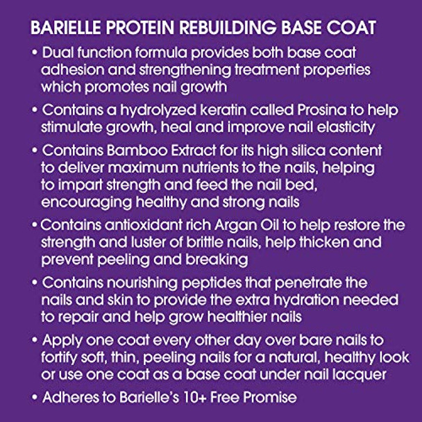 Barielle Protein Rebuilding Base Coat With Prosina .45 Ounce (2-Pack) Barielle Protein Rebuilding Base Coat With Prosina .45 Ounce (2-Pack)