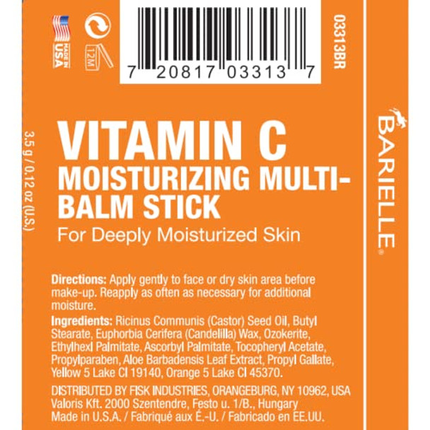 Barielle Vitamin C Moisturizing Balm Stick For Deeply Moisturized Skin - Facial Treatment Stick Travel Size