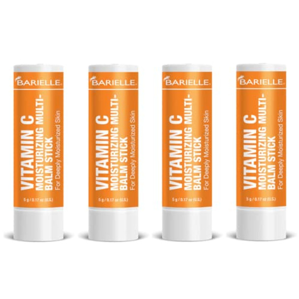 Barielle Vitamin C Moisturizing Balm Stick For Deeply Moisturized Skin - Facial Treatment Stick (4-Pack)
