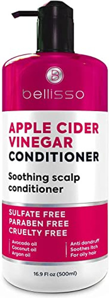 Bellisso Apple Cider Vinegar Conditioner - Sulfate Paraben And Silicone  - For Dry Damaged And Oily Hair And Apple Cider Vinegar Hair Conditioner Mask - Sulfate Sls Paraben  Deep Treatment
