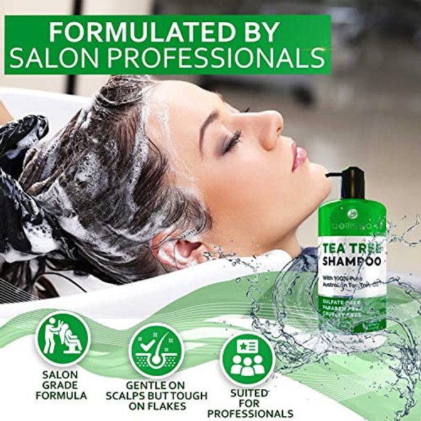 Bellisso Tea Tree Oil Shampoo And Tea Tree Oil Hair Serum