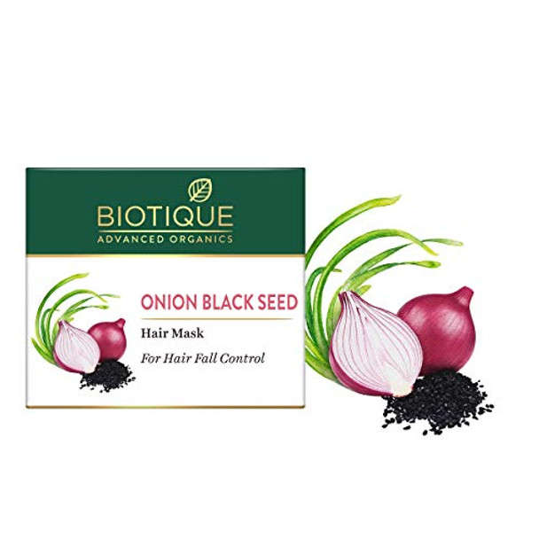 Biotique Onion Black Seed Hair Mask Ideal For Hair Fall Control 175G