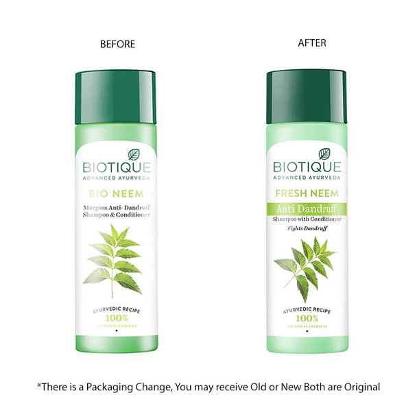 Biotique Margosa Anti-Dandruff Shampoo & Conditioner 190Ml/ 6.42 Fl.Oz I Leaves Hair Fresh Lustrous And Full Of Natural Body