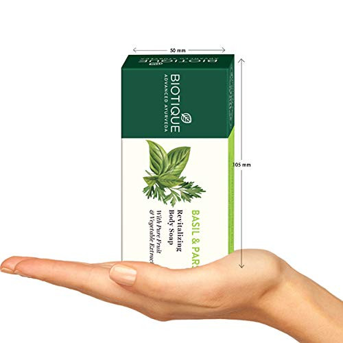 Biotique Bio Basil & Parsley Revitalizing Body Soap With Pure Fruit & Vegetable Extracts 150 Gm