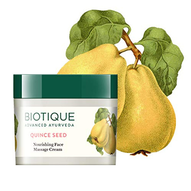 Biotique Quince Seed Nourishing Face Massage Cream 50 Gm /1.69 Oz I Normal To Dry Skin
