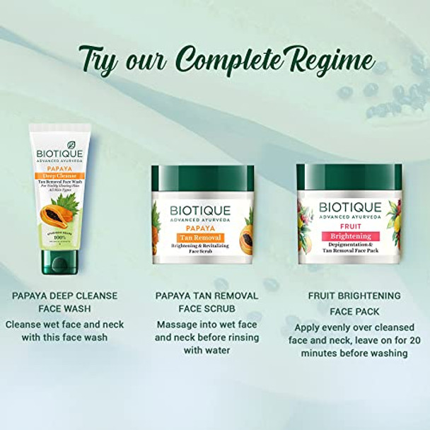 Biotique Papaya Deep Cleanse Face Wash For Visibly Glowing Skin All Skin Types 150Ml