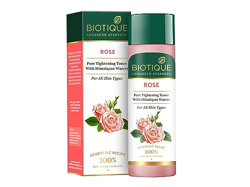 Biotique Pure Rose Water Rejuvenating Mist For Face And Body Steam Distilled For All Skin Types Rose Toner 120Ml